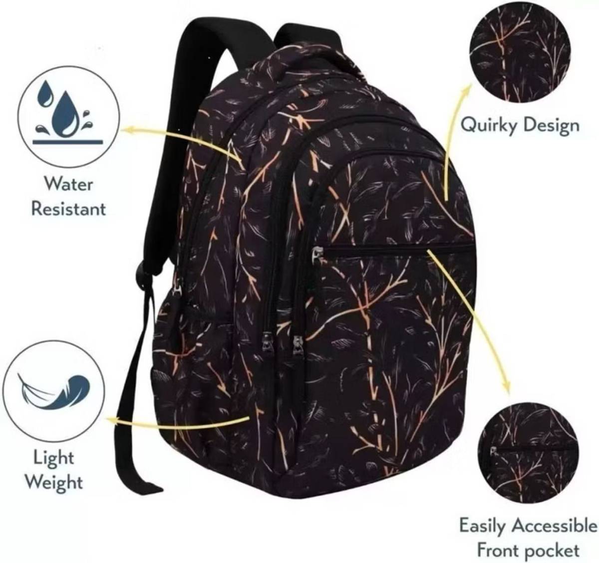 HINEX BAGS Casual Travel Backpack for Boys & Girls | Lightweight School College Bag Stylish 30 L Laptop Backpack — photo 4