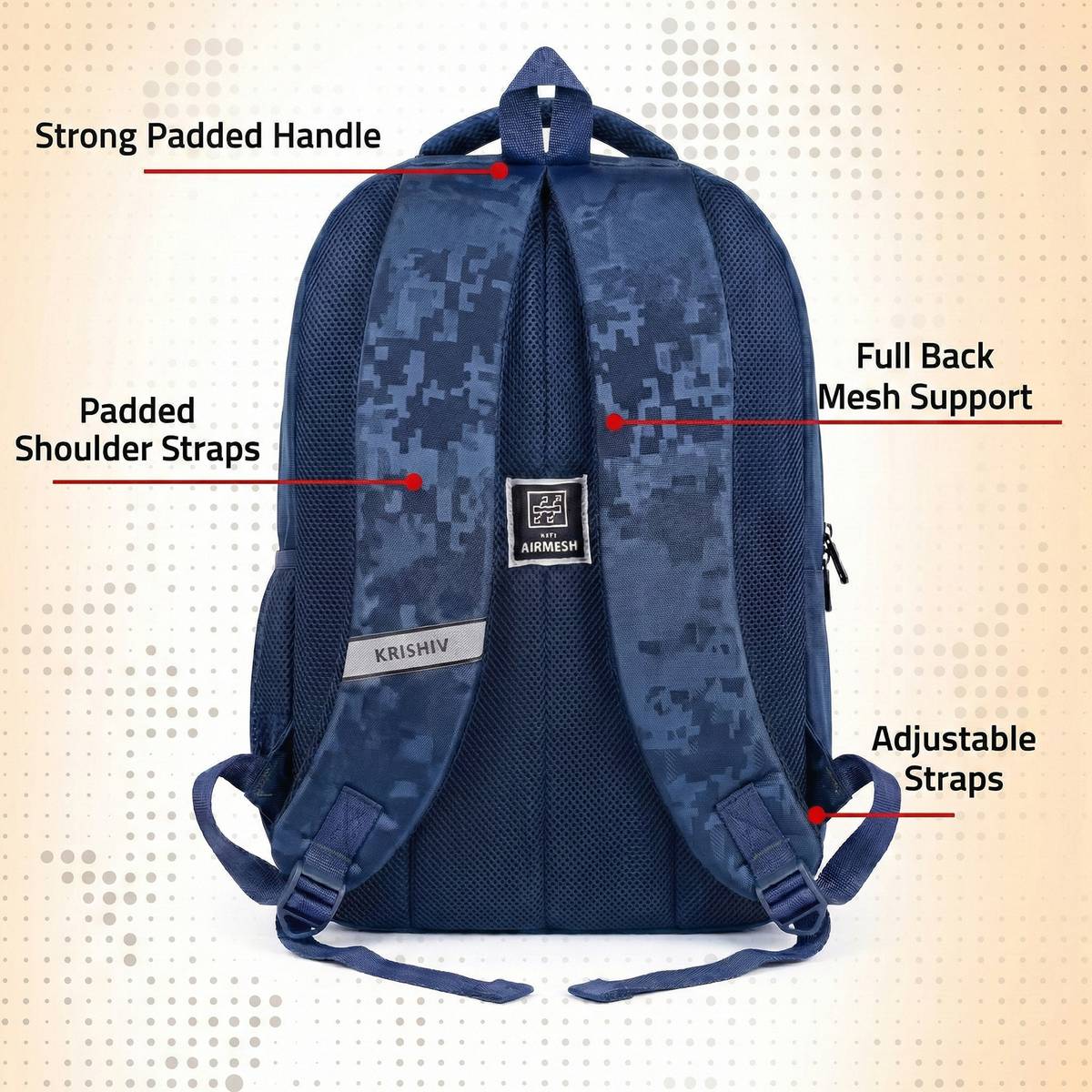 Krishiv 28L Tech Backpack Lightweight & Durable Laptop Bag for Travel & Office 28 L Laptop Backpack — photo 2