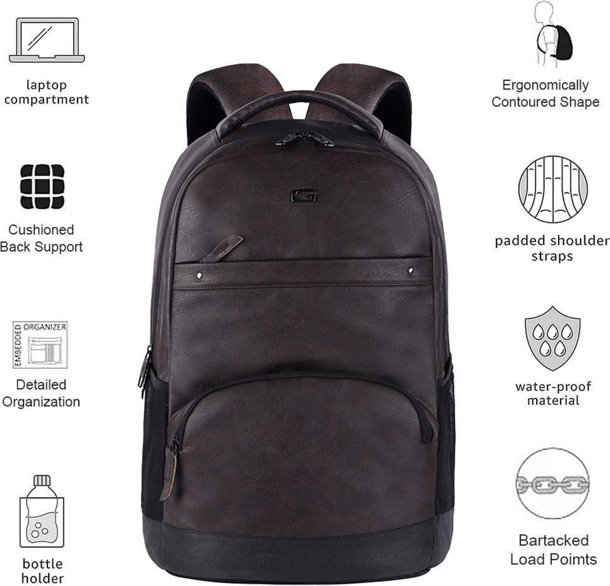 Leather Vintage 2 without Anti Theft 33 L Laptop Backpack — photo 5