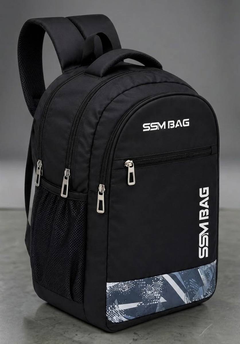 SSMBAG Black print 30 L Laptop Backpack