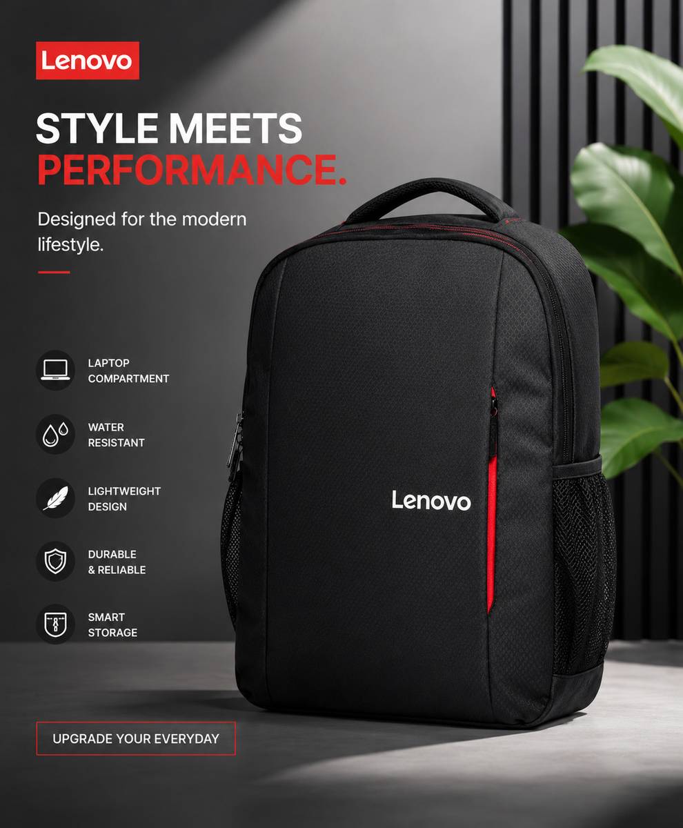 Lenovo Travel / School /Collage / Office And Multipurpose Bag 16 L Trolley Laptop Backpack