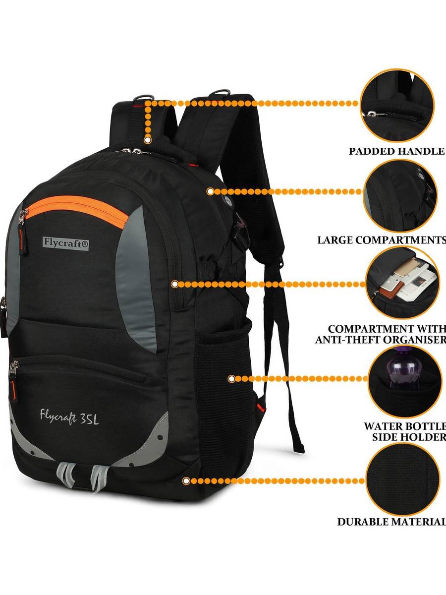 Flycraft simna.1381 orange spacy comfortable 5th to 10th class casual Waterproof School Bag