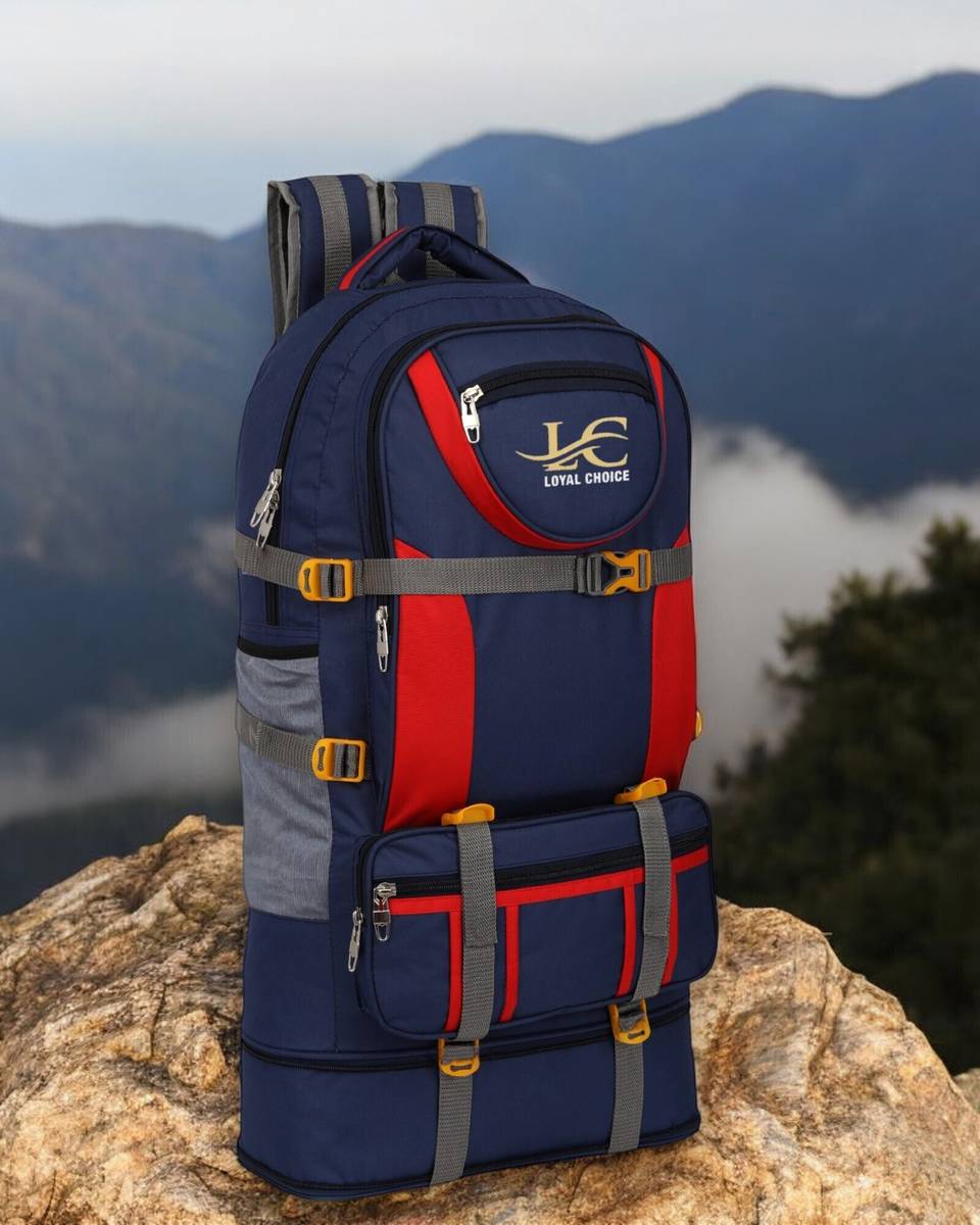LOYAL CHOICE Travel Backpack for Sport Camping Hiking Trekking Bag Rucksack - 60 L (Blue) Rucksack - 60 L