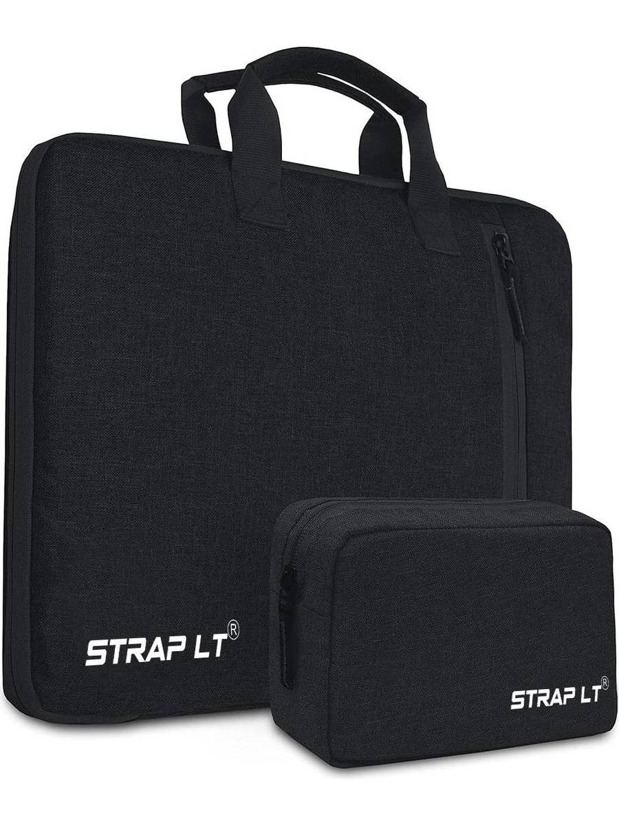 Straplt Laptop Sleeve Case 15.6-16 Inch 180 Degree Opening Handle Laptop Bag With Pouch Waterproof Laptop Sleeve/Cover