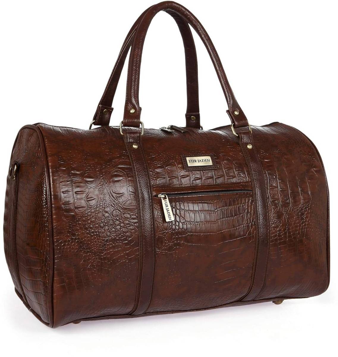 FUR JADEN Textured Leatherette Weekender Stylish and Spacious Duffle Bag for Travel Duffel Without Wheels