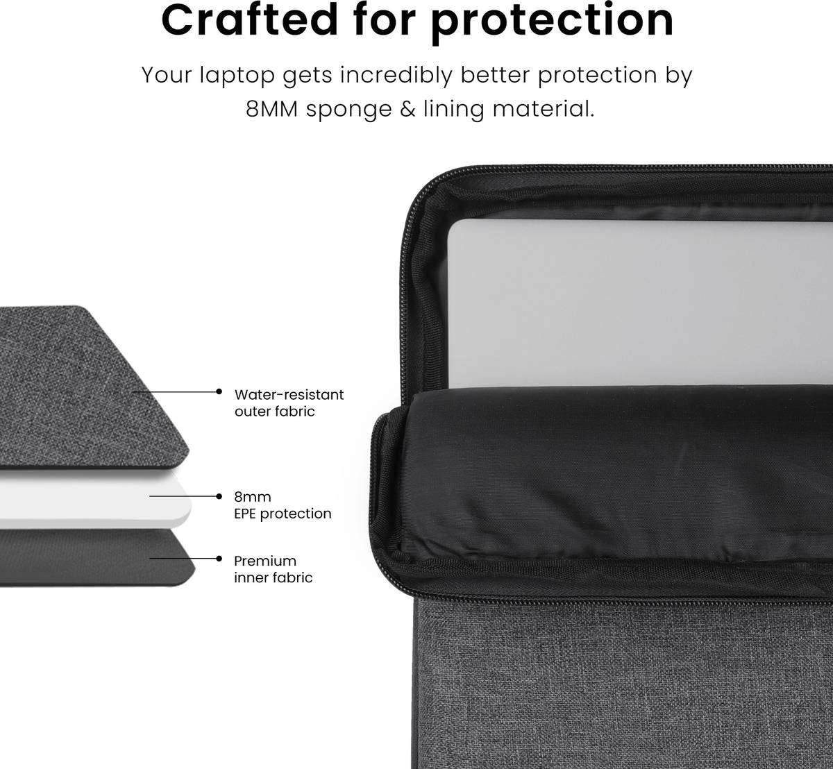 Alifiya Macbook Bag Case with Handle for Men and Women, Office & Travel Laptop Sleeve/Cover — photo 4