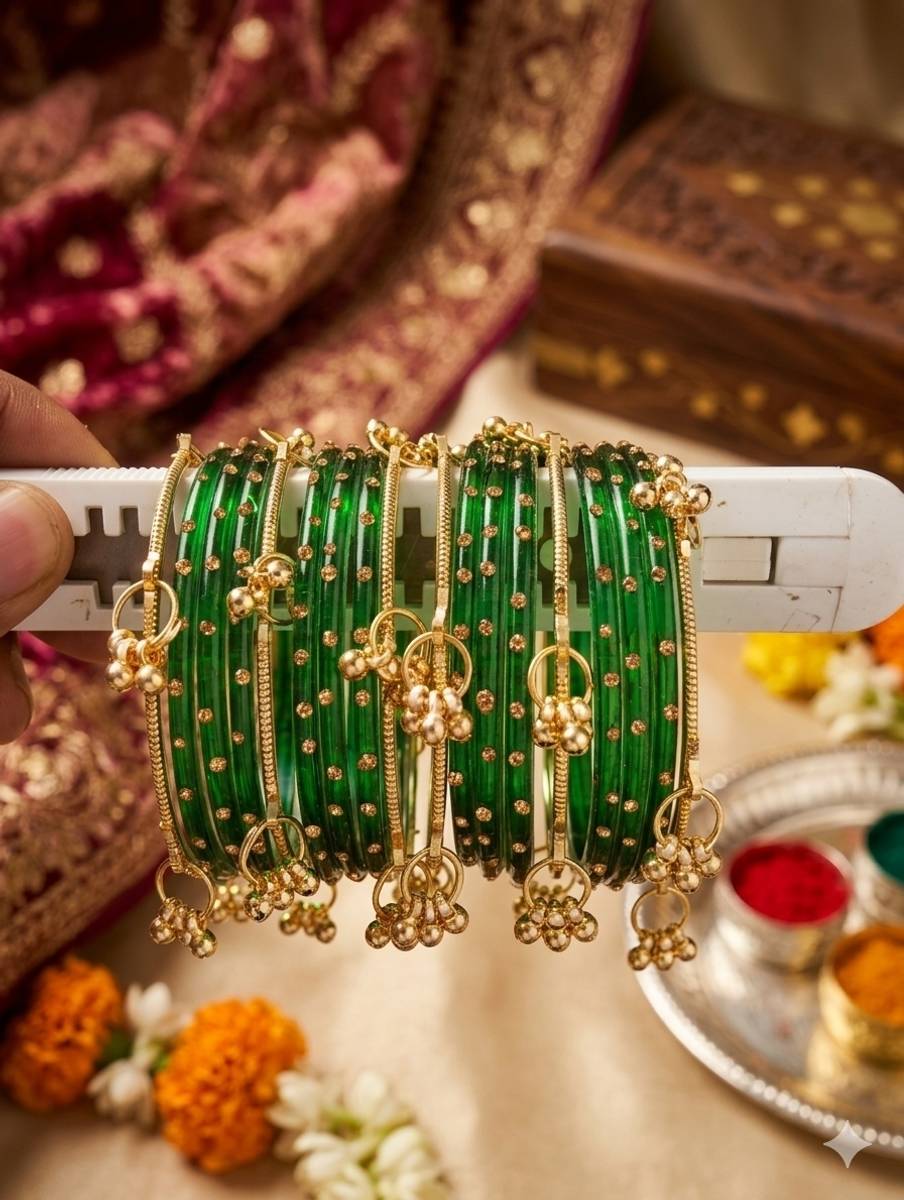 Kashmiri ghughru Glass Bangle Set — photo 2