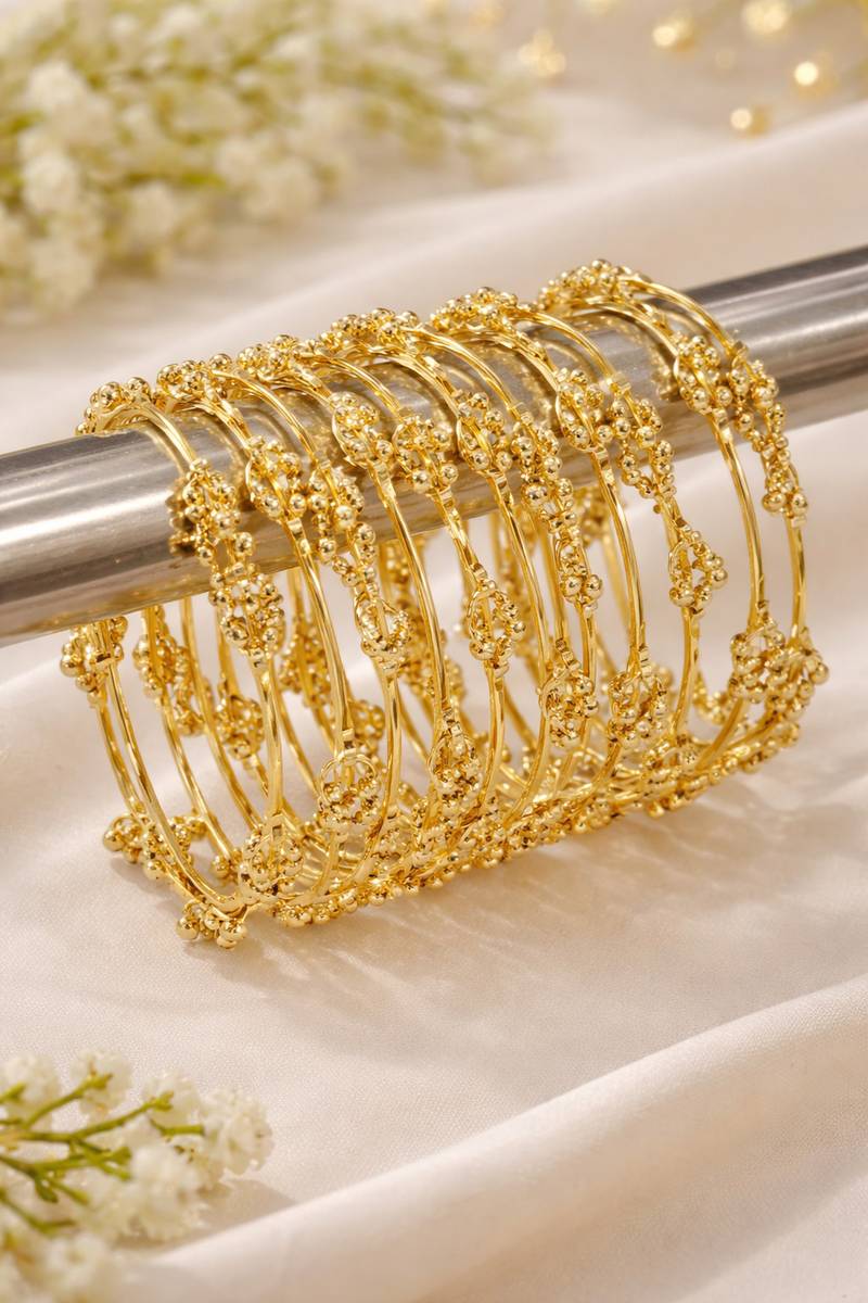 LAXMIE Enterprises Alloy Gold-plated Bangle Set