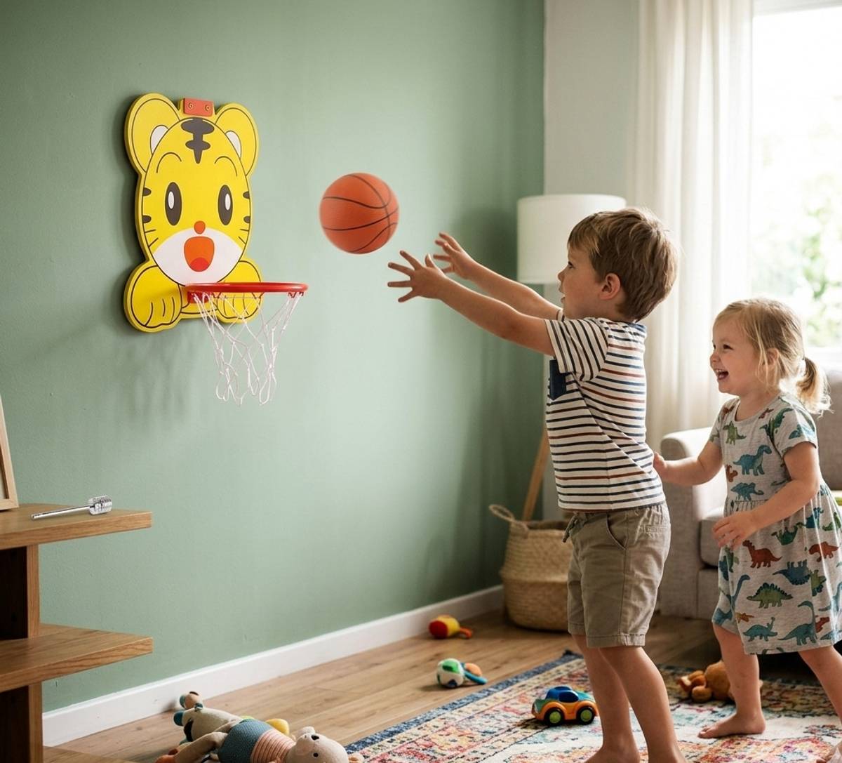 Kitty Basketball Set for Kids with Hoop Ball & Net Indoor Outdoor Sports Toy Basketball Ring — photo 3