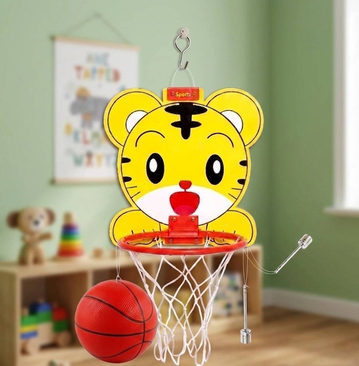 Kitty Basketball Set for Kids with Hoop Ball & Net Indoor Outdoor Sports Toy Basketball Ring — photo 2