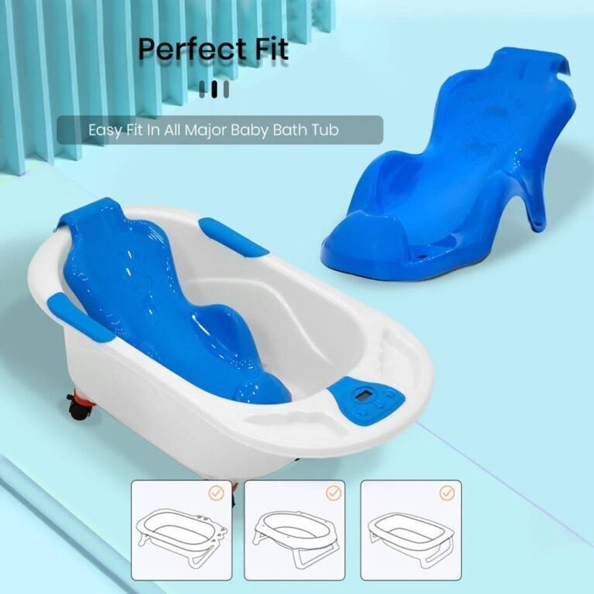 StarAndDaisy Smart Clean, Super Comfortable Baby Bather with Anti Slip - Bath Tub for Newborn — photo 4