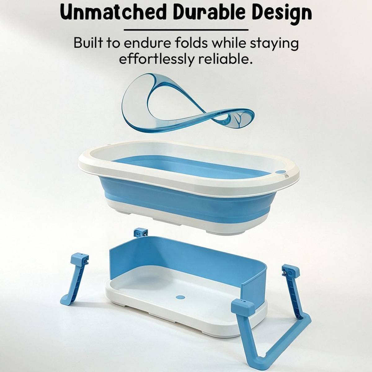 StarAndDaisy Foldable Infant Bath Tub with cushion, Newborn Toddler Bathing Support — photo 4