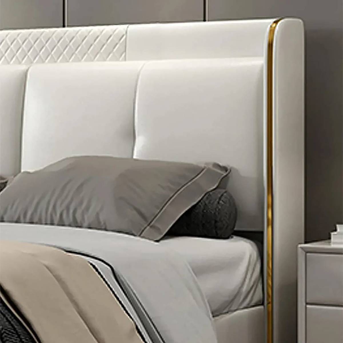 Wakeup India Alderglen Upholstered Bed | Leatherette Fabric Bed with Storage Engineered Wood King Box Bed, 213.36 cm x 193.04 cm (7.0 ft x 6.33 ft) — photo 3
