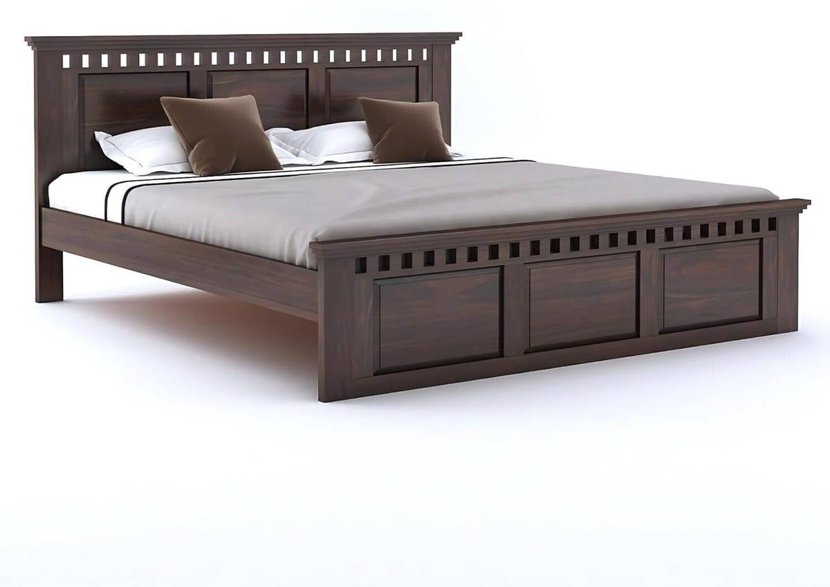 SONA ART & CRAFTS Kuber Sheesham Wood Queen Size Bed Without Storage Solid Wood Queen Bed, 208 cm x 160 cm (6.82 ft x 5.25 ft) — photo 5