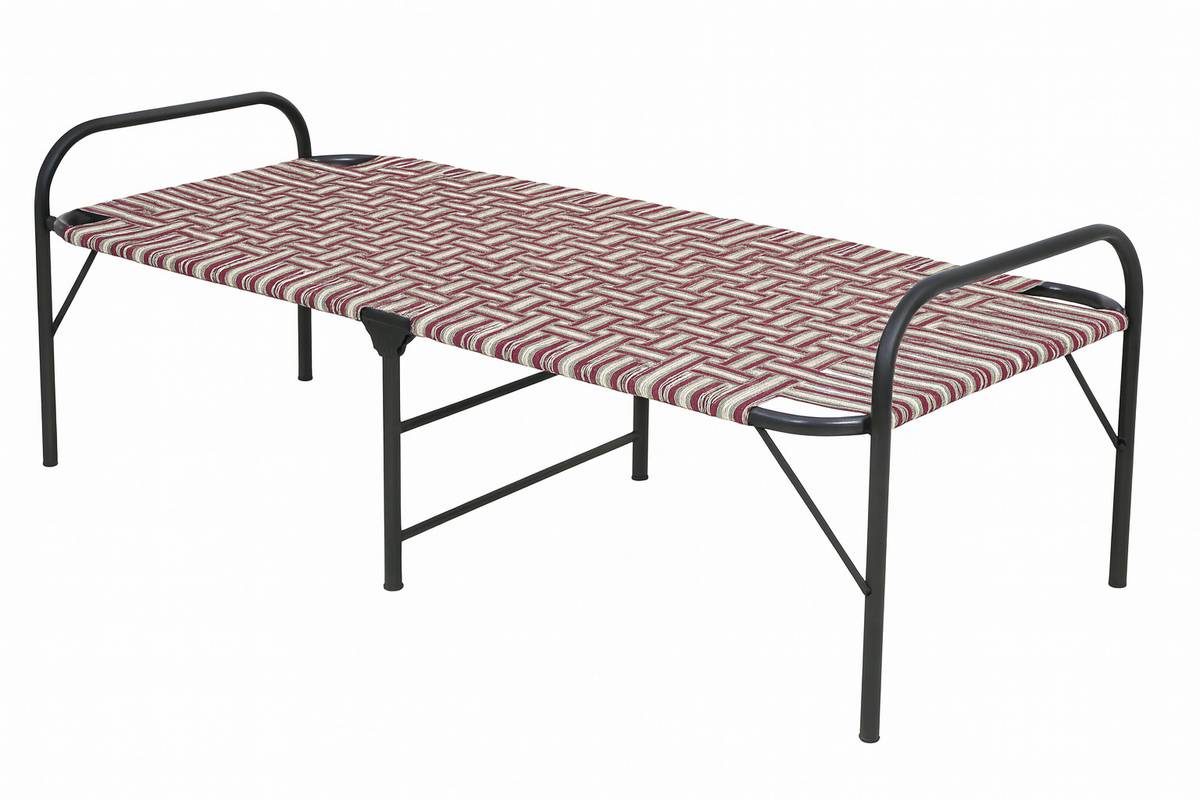 Naturify Single Folding Bed with Strong Nylon Weaving Metal Single Bed, 182 cm x 76 cm (5.97 ft x 2.49 ft) — photo 5