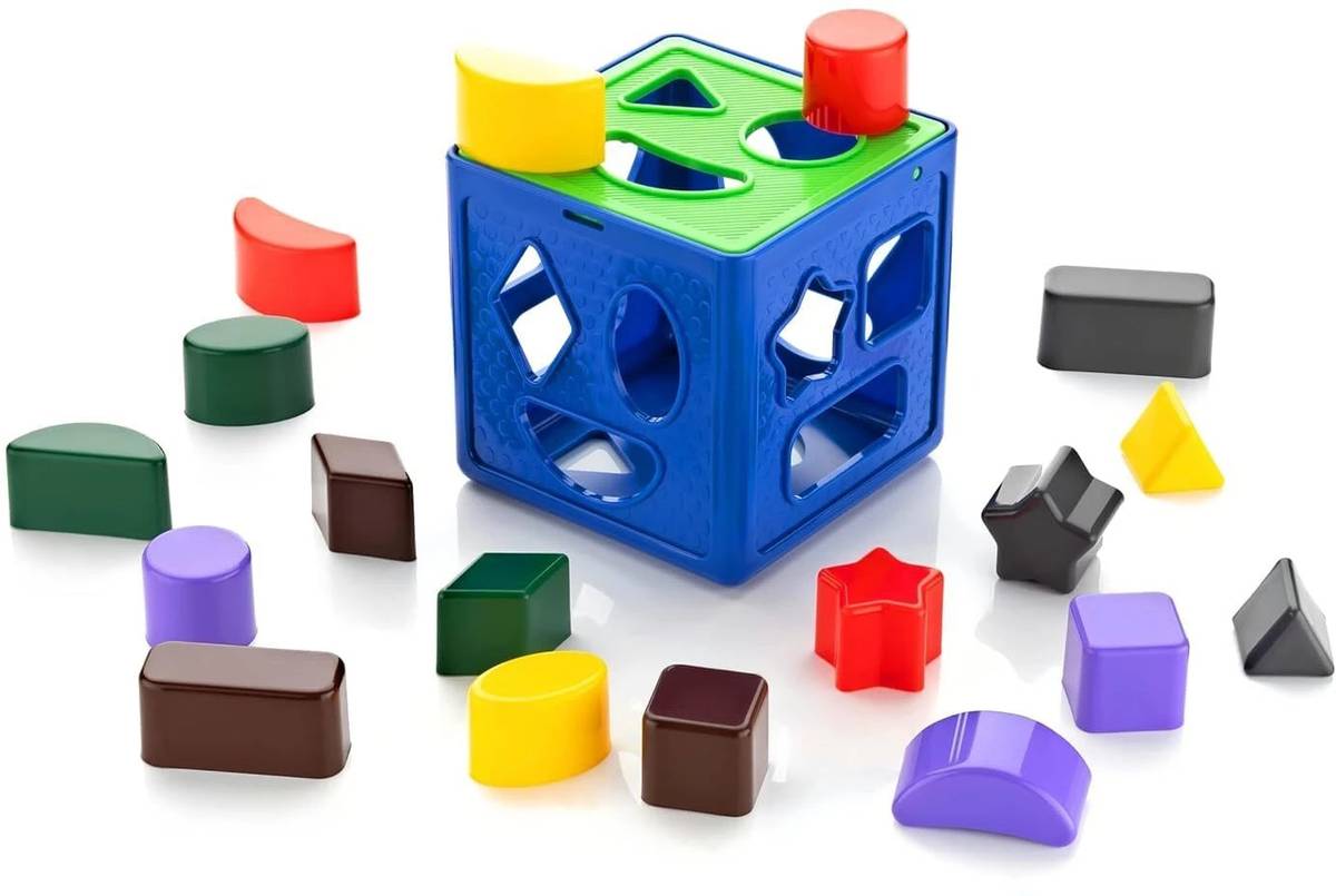 Tileez shape sorter cube Activity Fun Geometrics Shape Blocks Educational Learning Toys