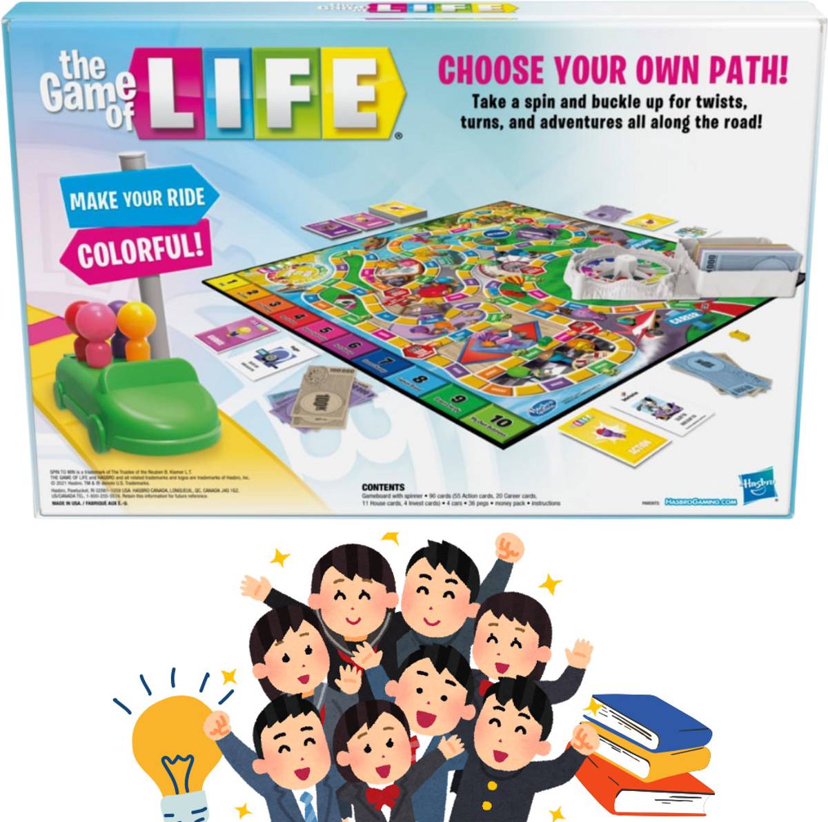 Zuuluzrs New Type The Game of Life Board Game, Fun Board Game for Families and Kids Party & Fun Board Game