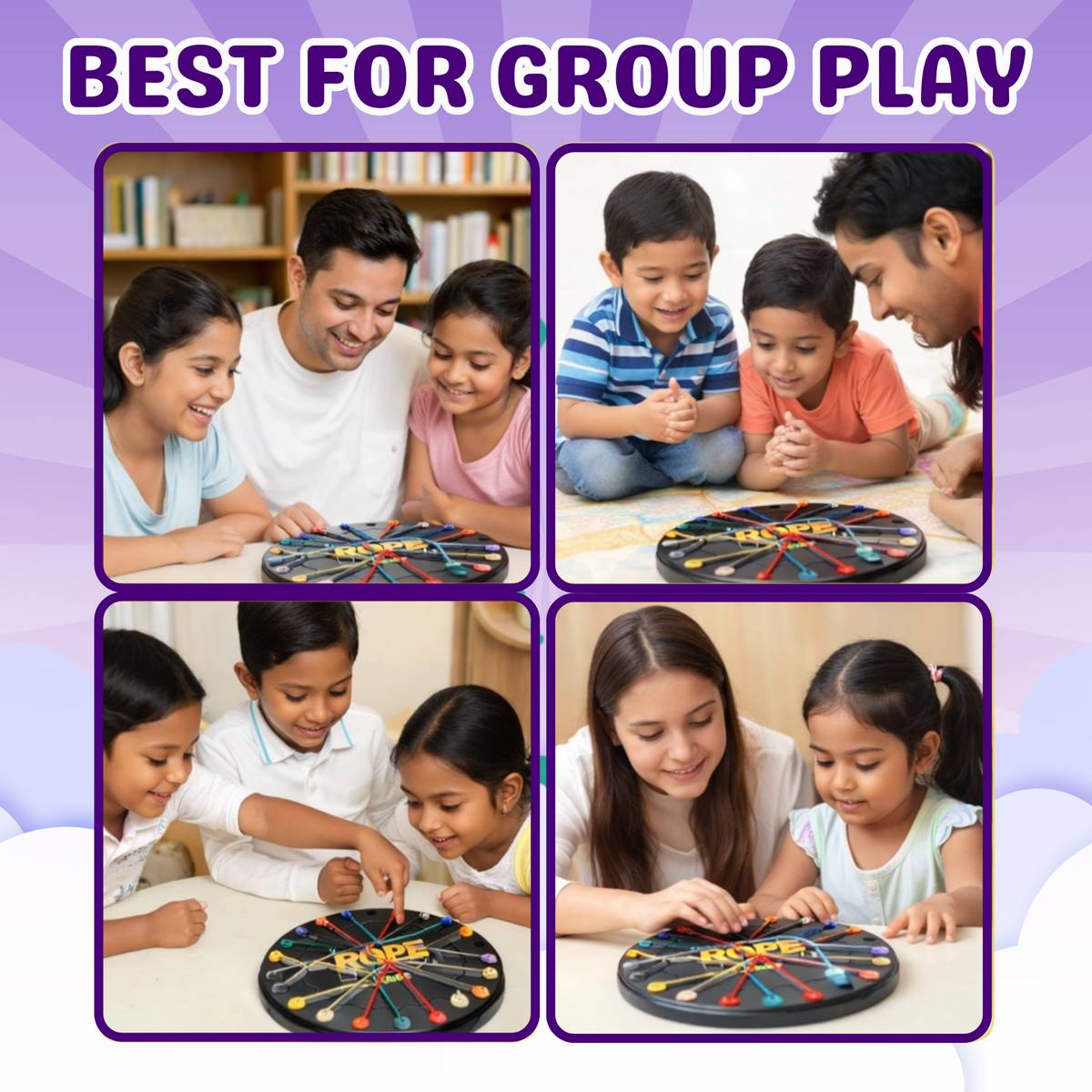 Rope Untangling Puzzle Game for Kids 4 to 8 Years Brain Teaser Logic Board Toy Board Game Accessories — photo 4