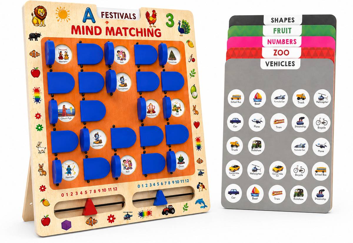 Kids Matching Game Memory Learning Educational Board Toy Boys Girls Age 3+ Years Educational Board Games
