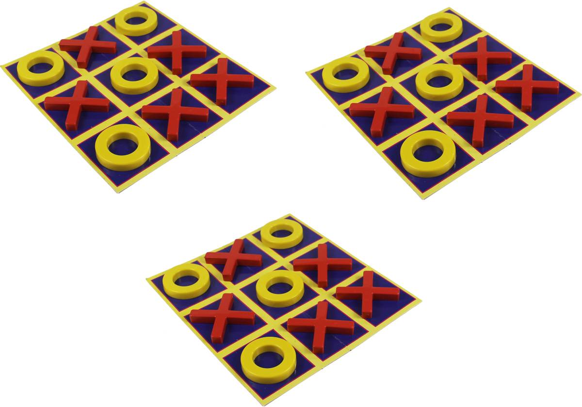 PRIMEFAIR Tic Tac Toe Game Criss Cross Board Game,Fun Gift for Boys & Girls-Pack of 8 Educational Board Games