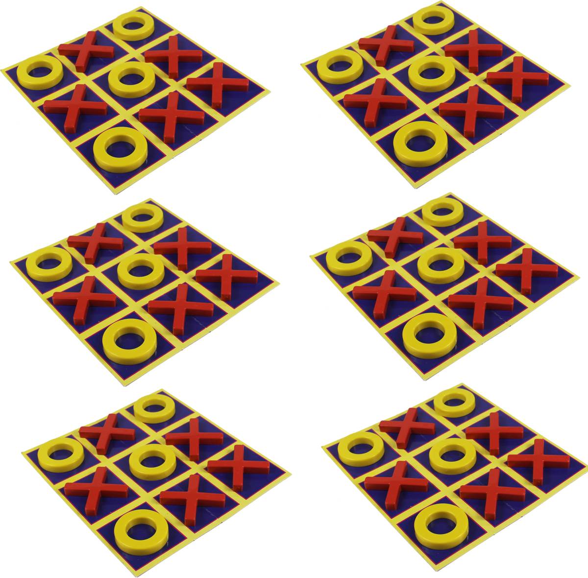PRIMEFAIR Tic Tac Toe Game Criss Cross Board Game,Fun Gift for Boys & Girls-Pack of 8 Educational Board Games