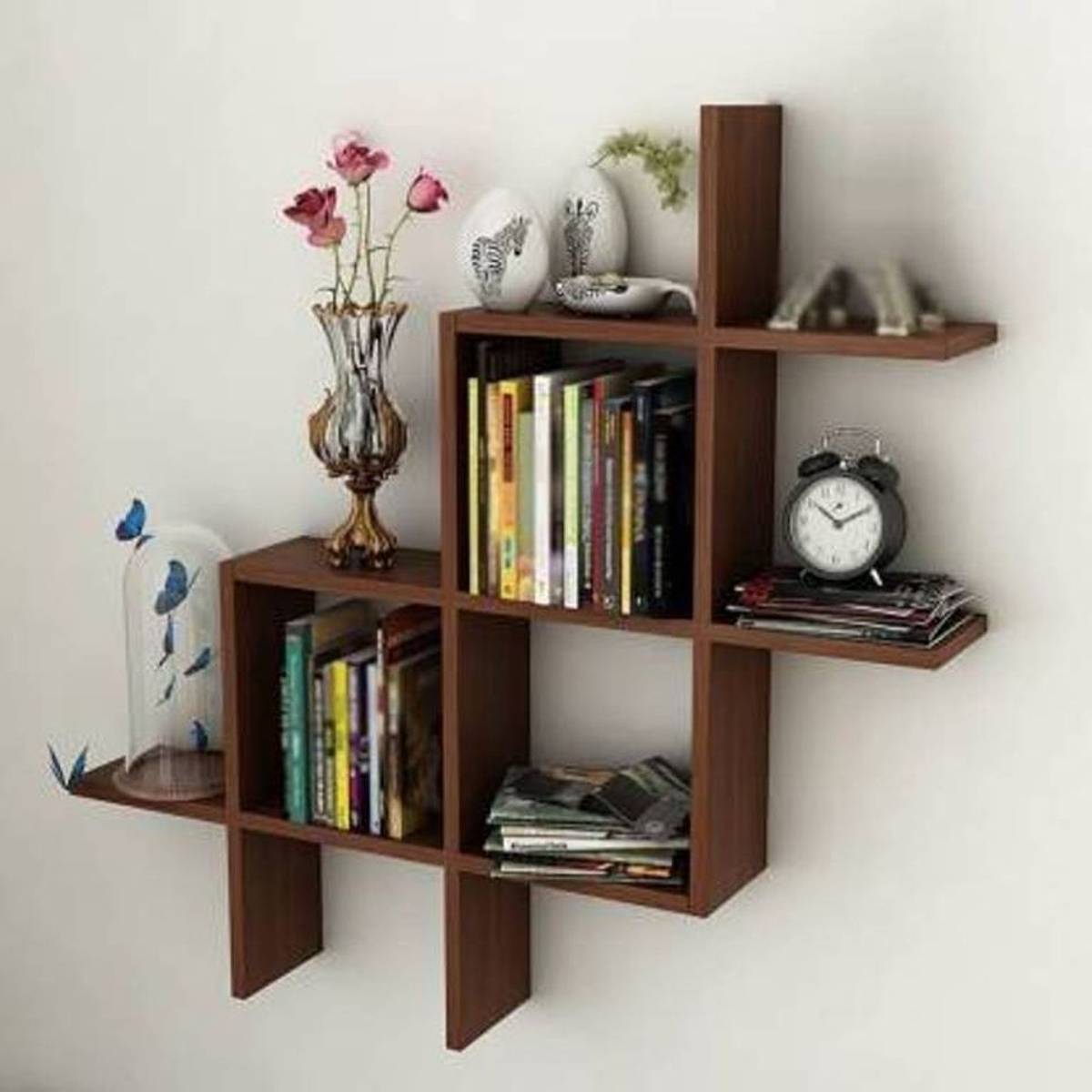 Mark Wood New Shelves Book Shelf And Decorative Engineered Wood Open Book Shelf