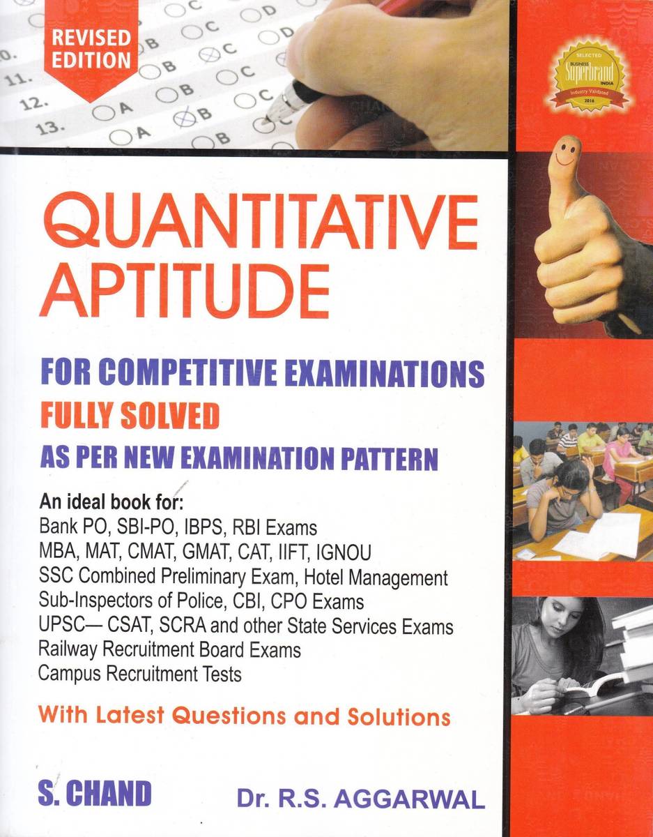 Quantitative Aptitude for Competitive Examinations - By Dr. R.S. Aggarwal Used Like New