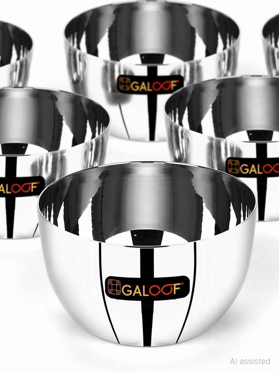 Stainless Steel Vegetable Bowl heavy gauge set of 6 — photo 3
