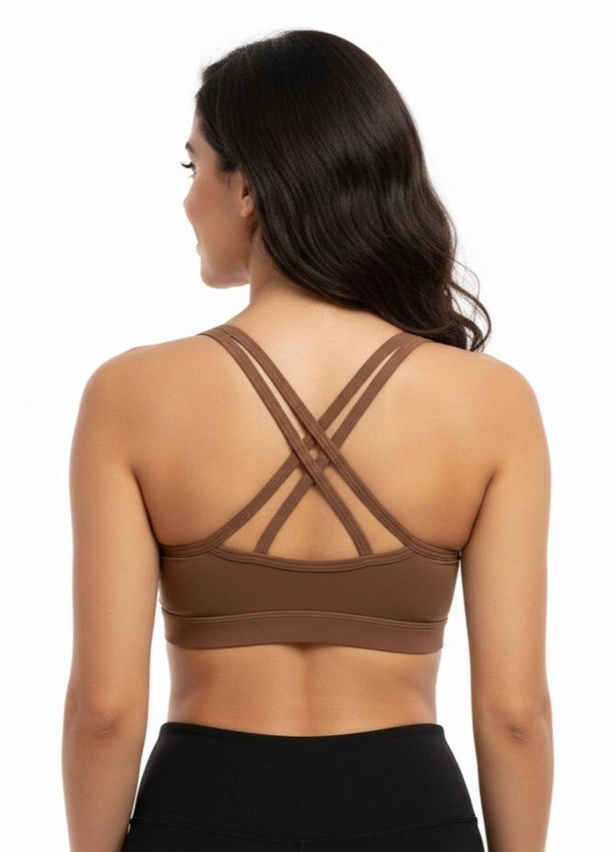 BRIXTAA Women's Non-Padded Sports Bra - Seamed Wire-Free Workout Bra Women Sports Non Padded Bra — photo 2