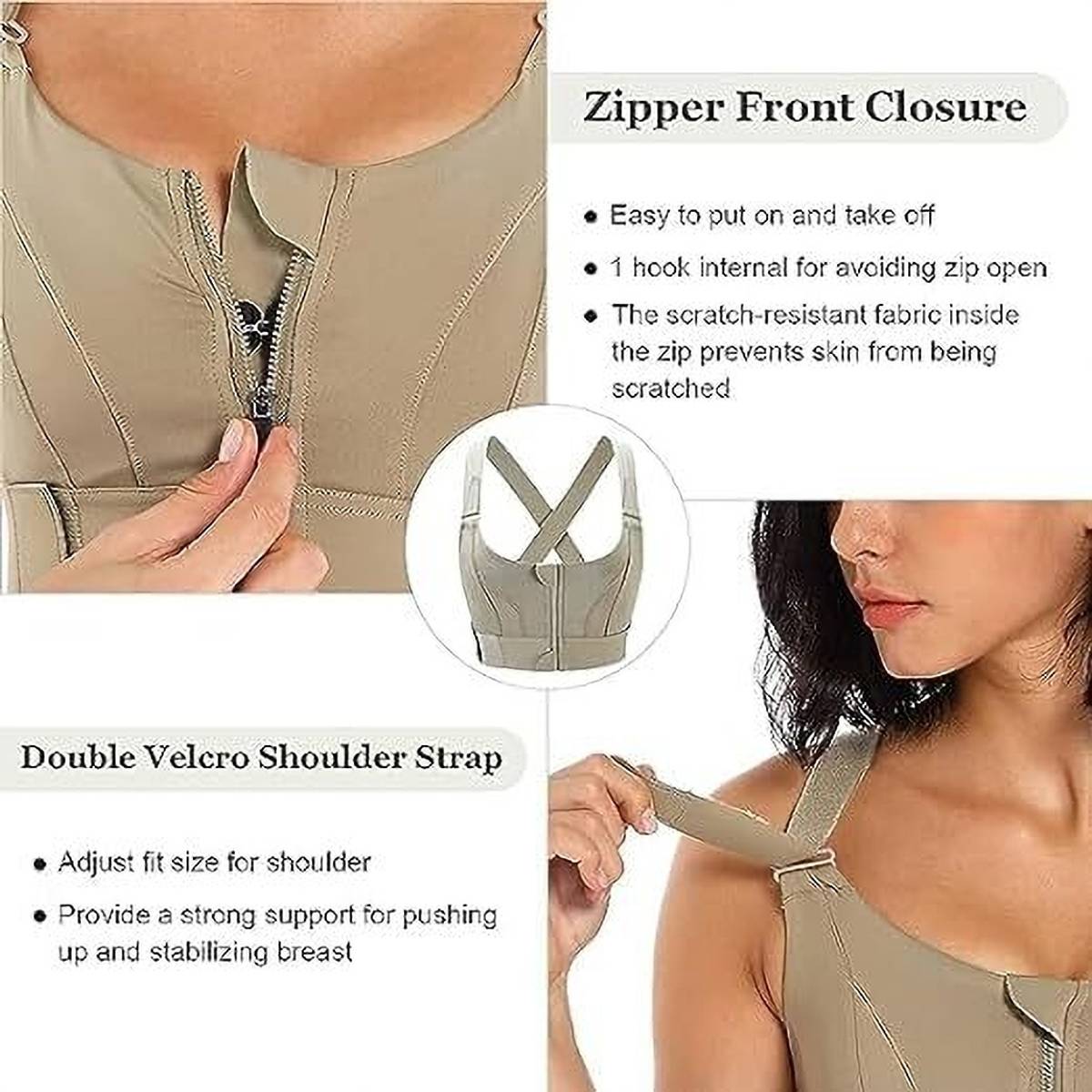 Sensual Lady Sports Yoga Bra with Adjustable Straps High Impact Shockproof Brassiere Women Sports Lightly Padded Bra — photo 5