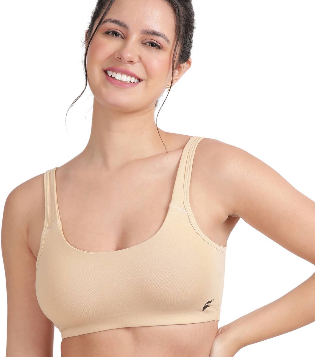 1054 Women Molded Cotton U-Back/Non Padded, Non-Wired Sports Bra Women Sports Non Padded Bra — photo 4