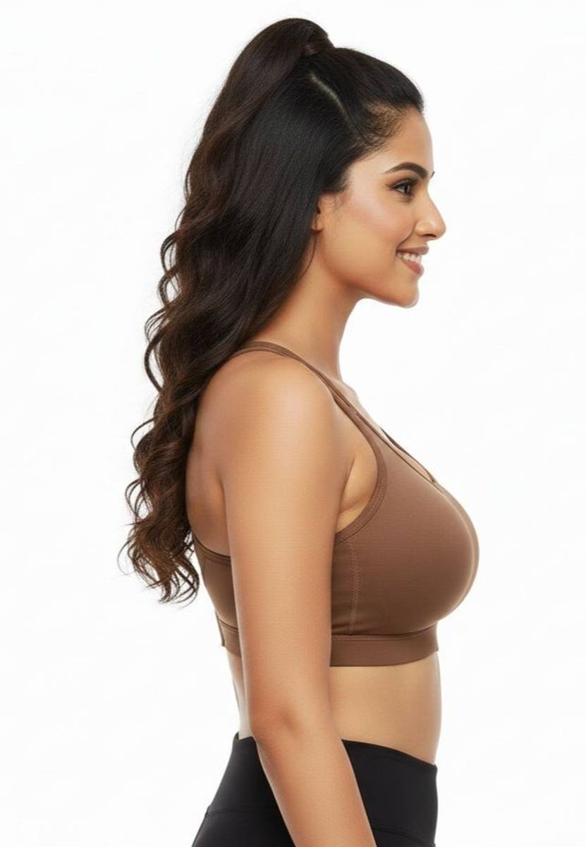 BRIXTAA Women's Non-Padded Sports Bra - Seamed Wire-Free Workout Bra Women Sports Non Padded Bra — photo 3