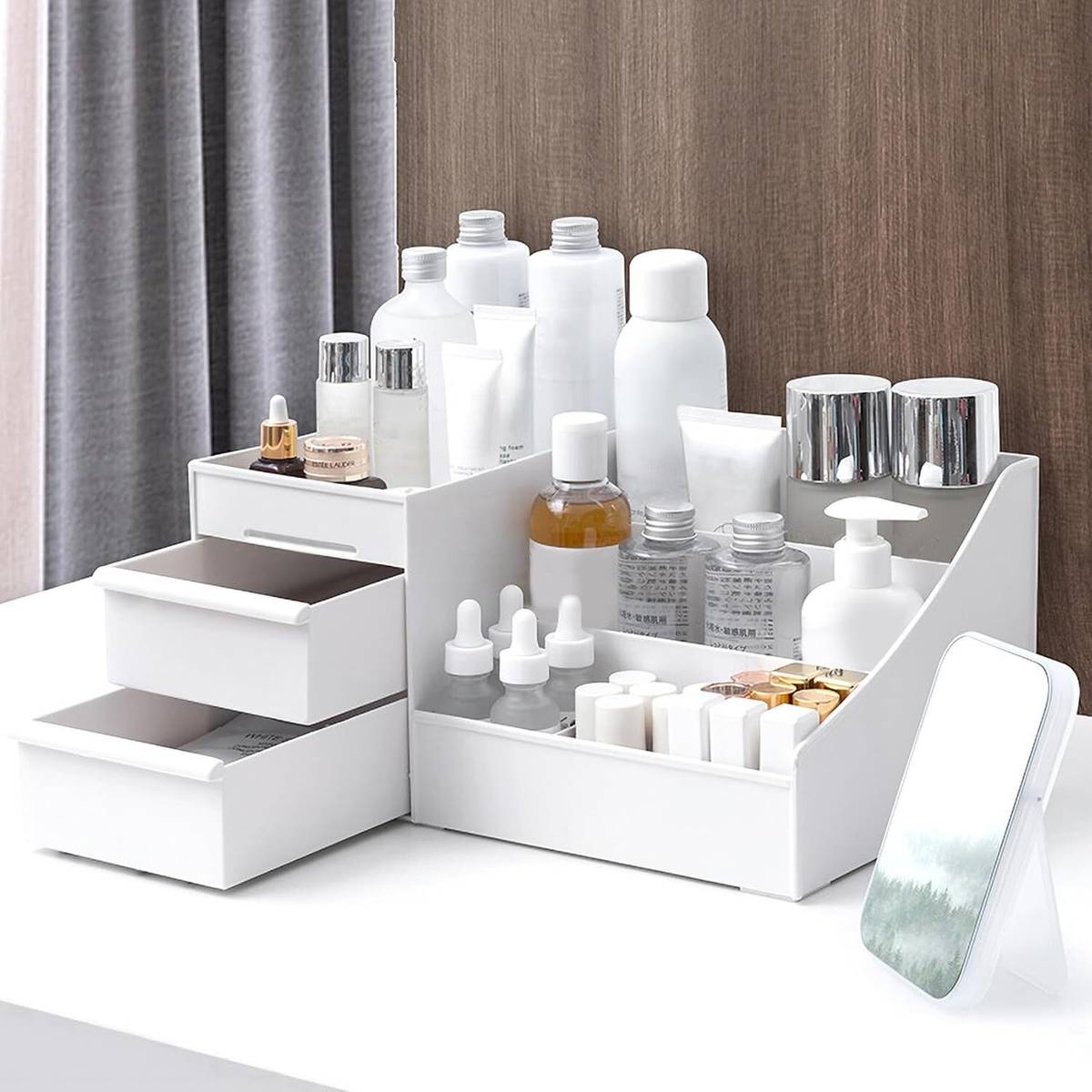 FlatKitch 7 Compartments Plastic Countertop Storage for Dressing Table & Stationery items — photo 2