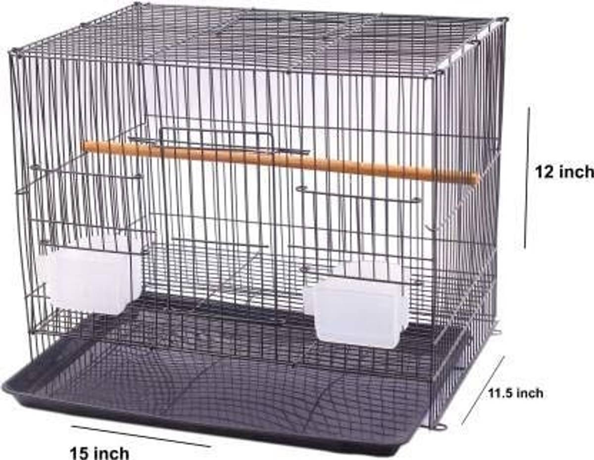 Petslife 15 inch bird cage black colour Cage Seed Catcher