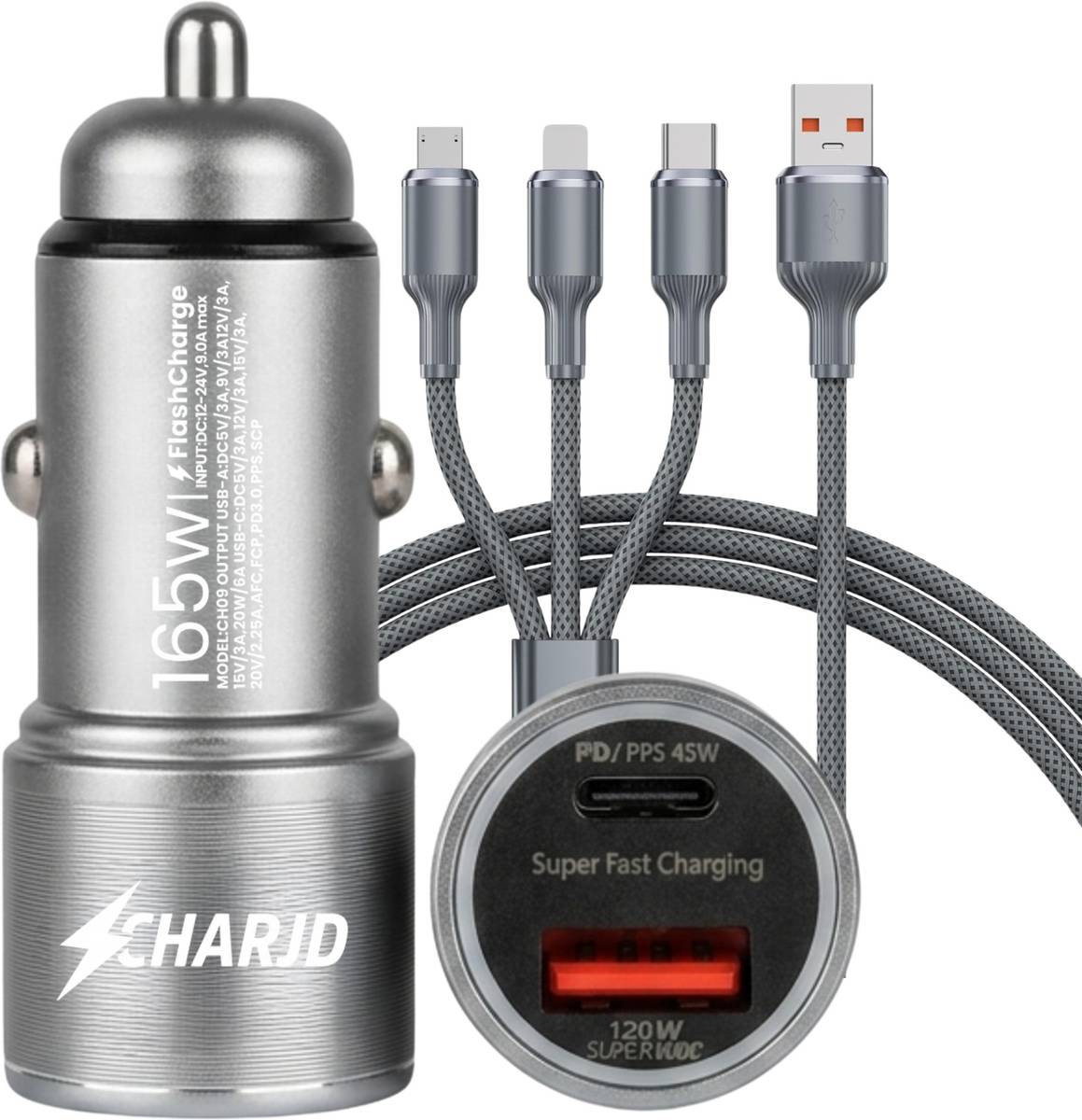 CHARJD 165 W Qualcomm 3.0 Turbo Car Charger