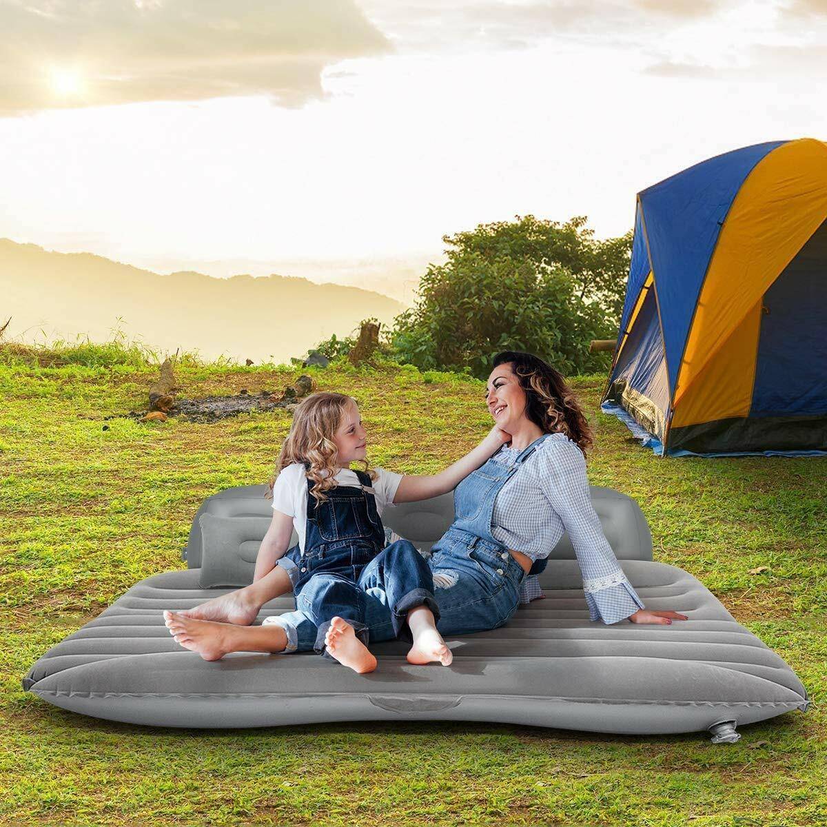 varnirajimportexport CAR BED_GRAY Premium Car Air Mattress|Car Inflatable Bed with Electric Pump & 2 Air Pillow Car Inflatable Bed — photo 5