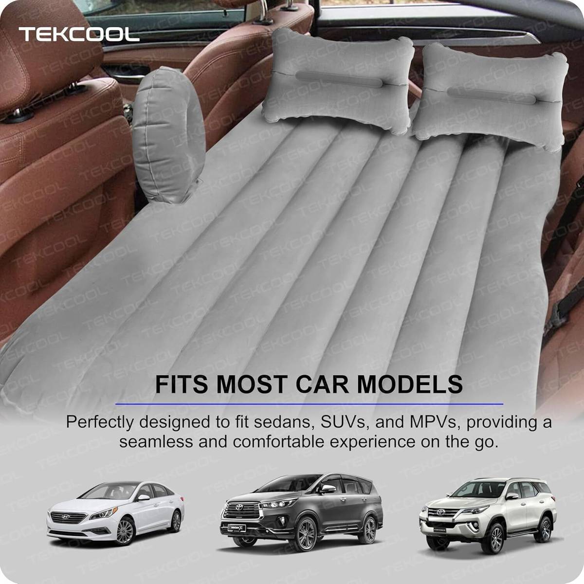 CSUNIVERSALL Car Air Mattress_Grey Car Inflatable Bed — photo 3