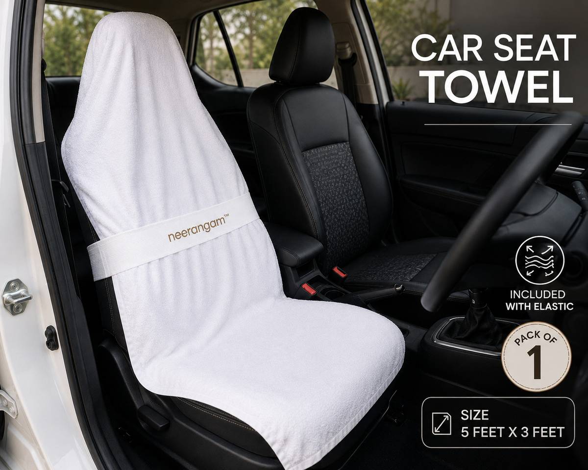 Neerangam Cotton Car Seat Cover For Universal For Car 5 feet length and 3 feet breadth