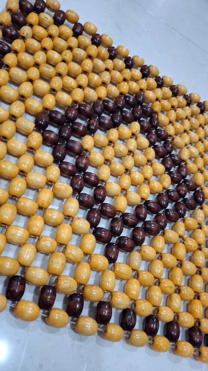 VELVET WOODEN BEADS SEAT Wooden Car Seat Cover For Universal For Car — photo 3