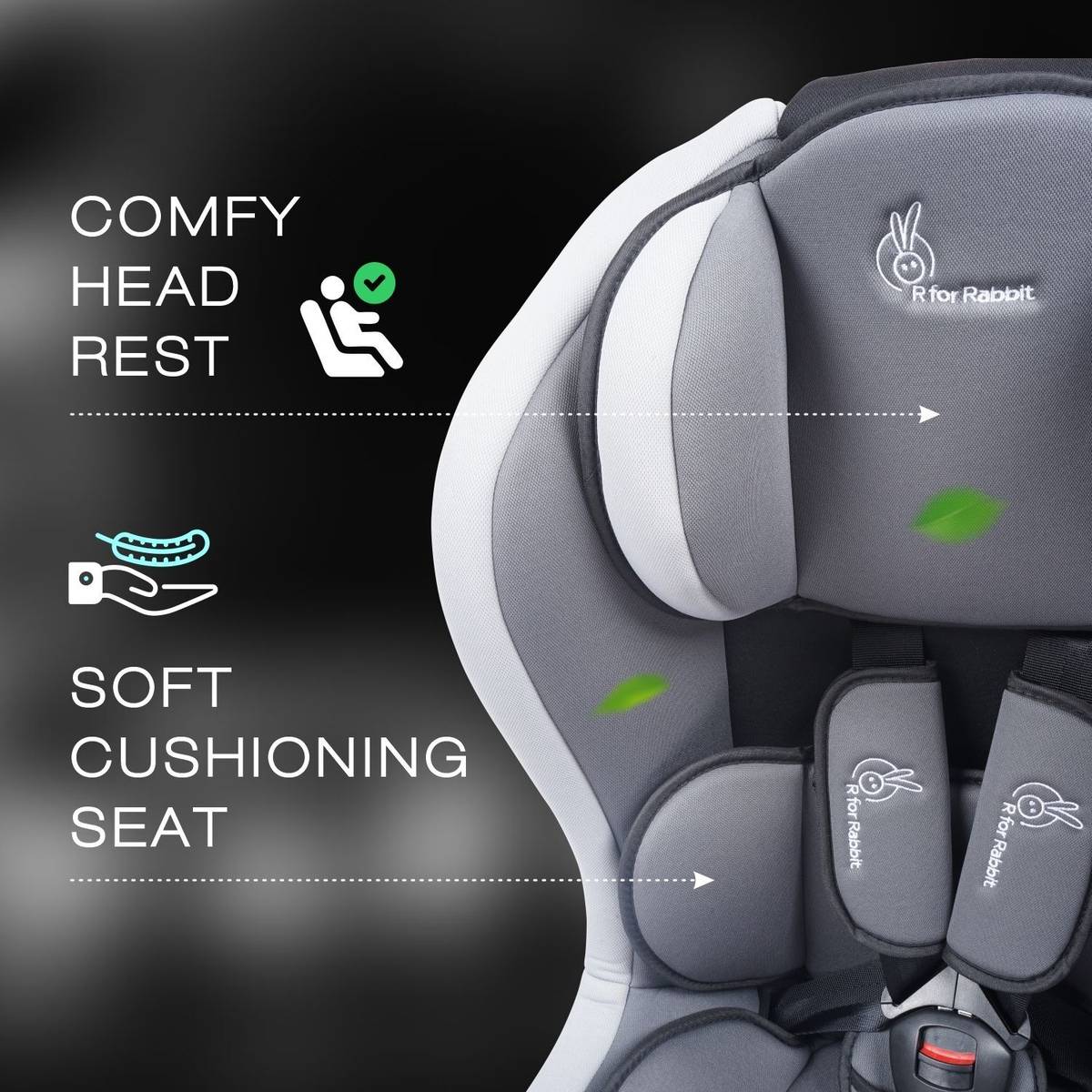 R for Rabbit Jack N Jill Convertible, ECE R44/04 Certified For 0-5 Years Kids Baby Car Seat — photo 4