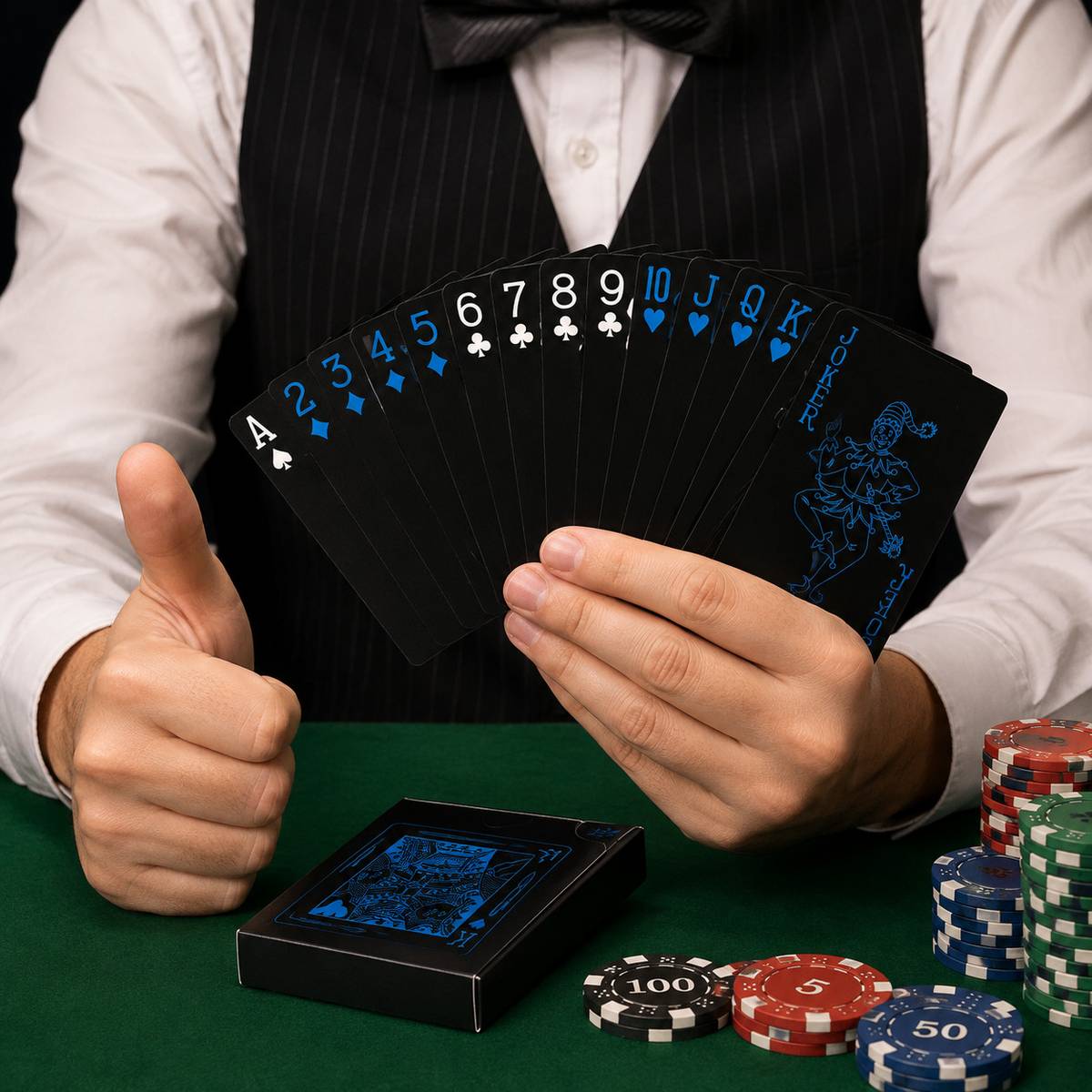 Premium Black Cards Waterproof Poker Playing Cards Plastic Deck Playing Card — photo 4