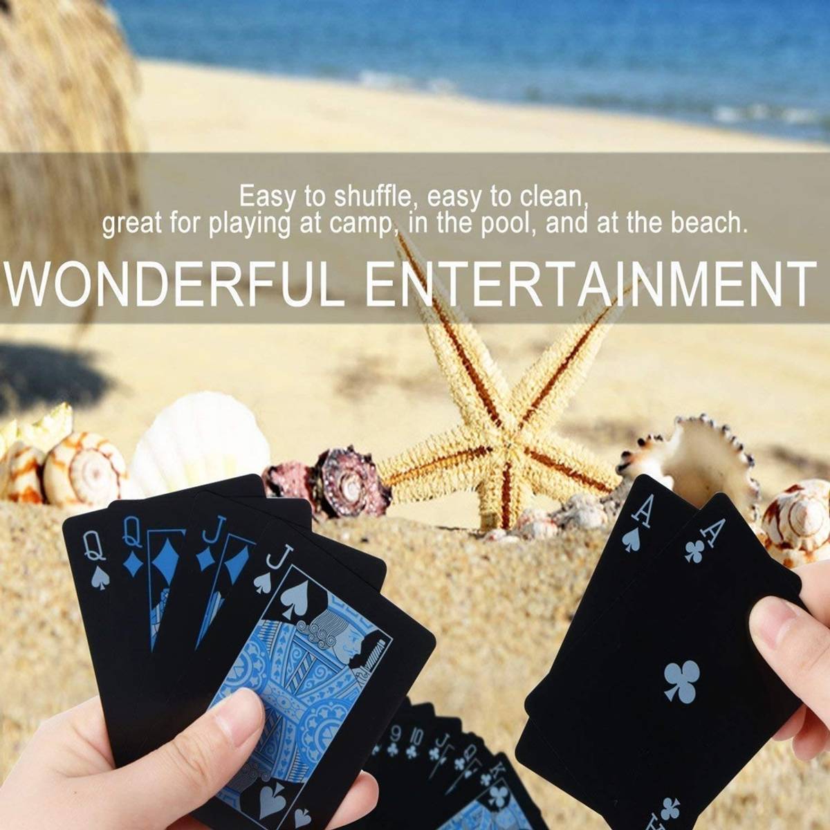 Waterproof Plastic Black Poker Bridge, Teen Patti ,Black jack Playing Cards — photo 3