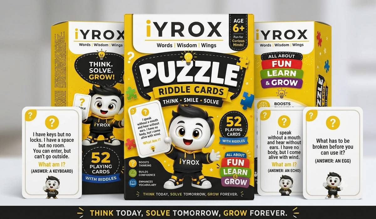 iYROX Kids Riddle Cards | 52 STEM Educational Flash Cards for 6–18 Years — photo 2