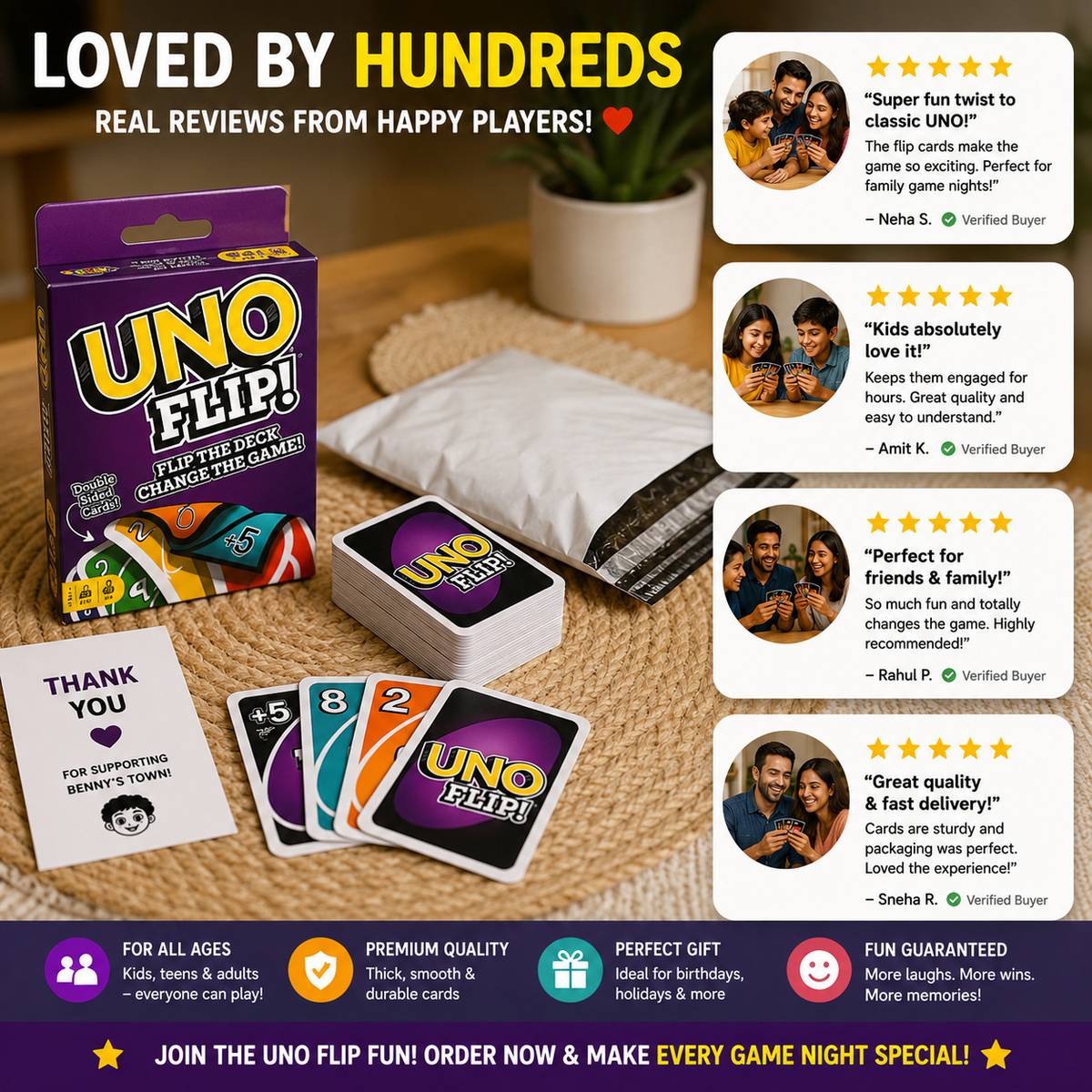 Bennys Town UNO FLIP — photo 5