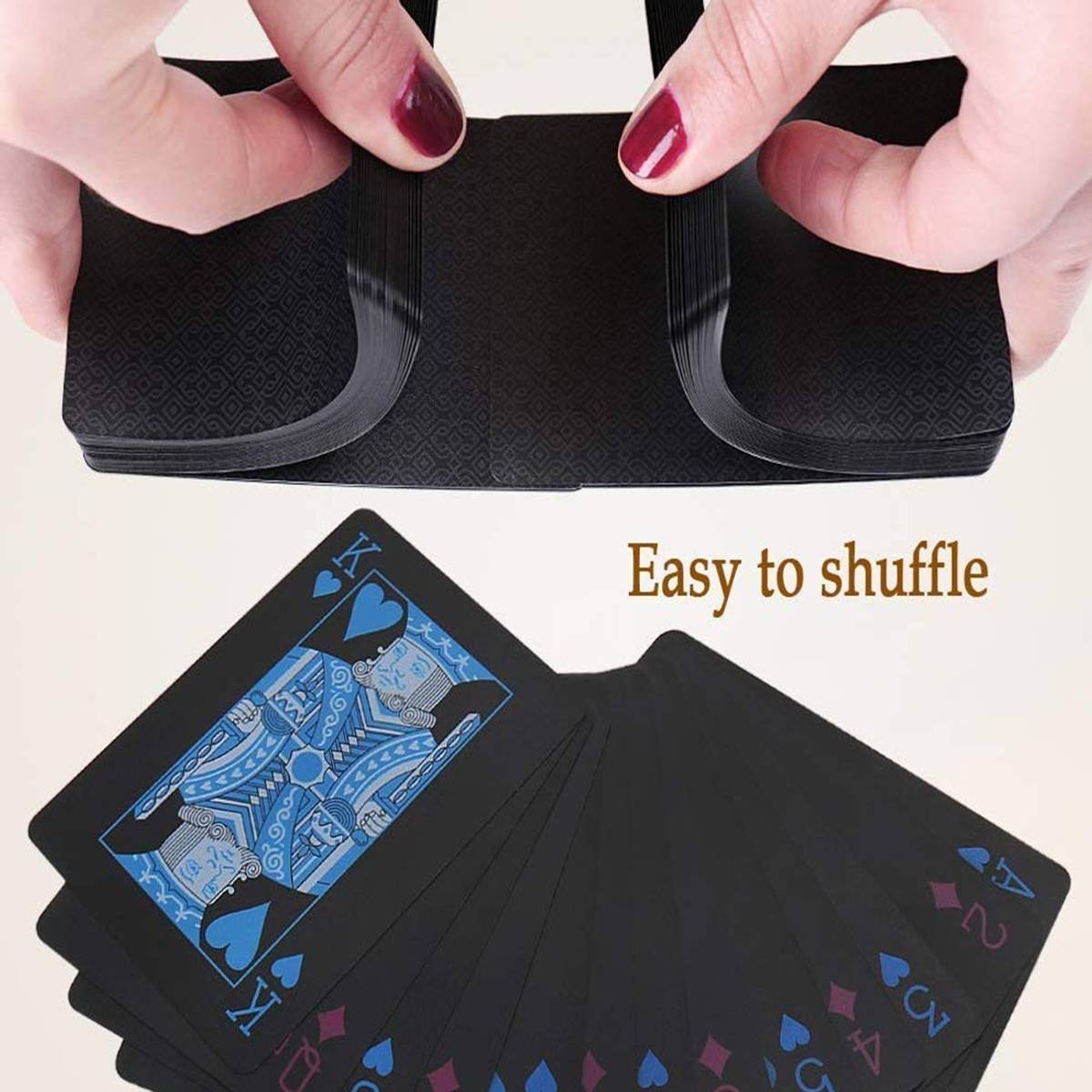 Waterproof Plastic Black Poker Bridge, Teen Patti ,Black jack Playing Cards — photo 4
