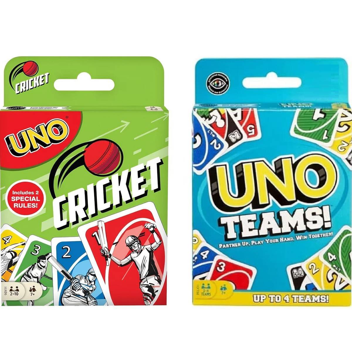 UNO Cricket & UNO Teams Card Game Combo
