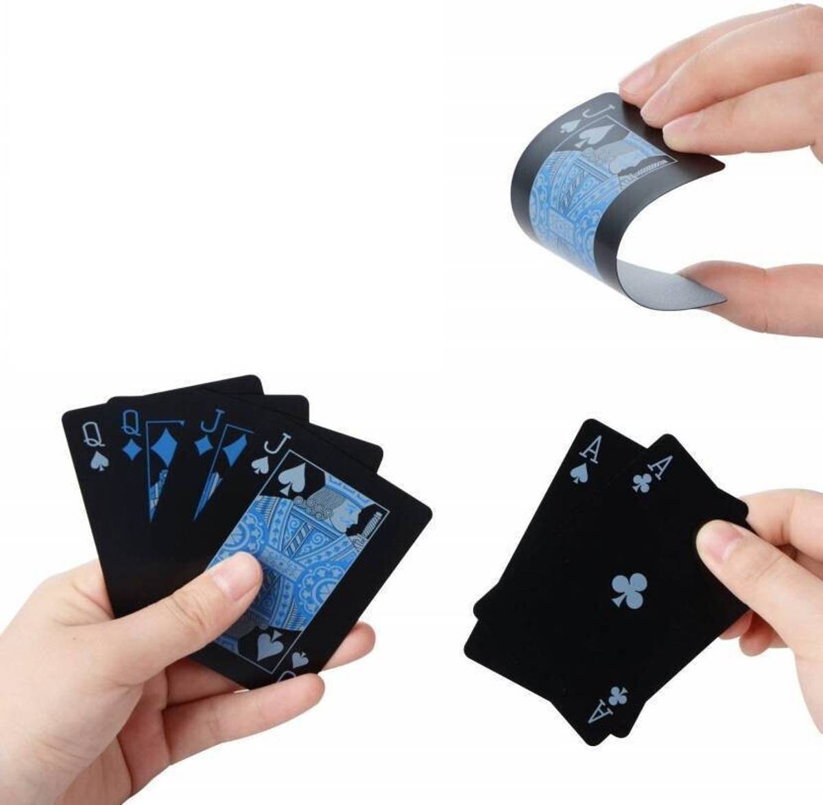 Protos India.Net Playing Card Black Teen Patti, Poker, Black Jack, Bridge Plastic Cards — photo 3