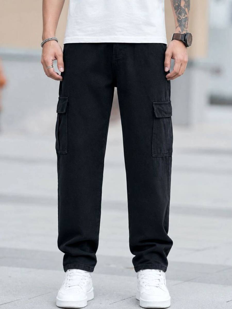 Playfeel Loose Fit Men Black Jeans — photo 5
