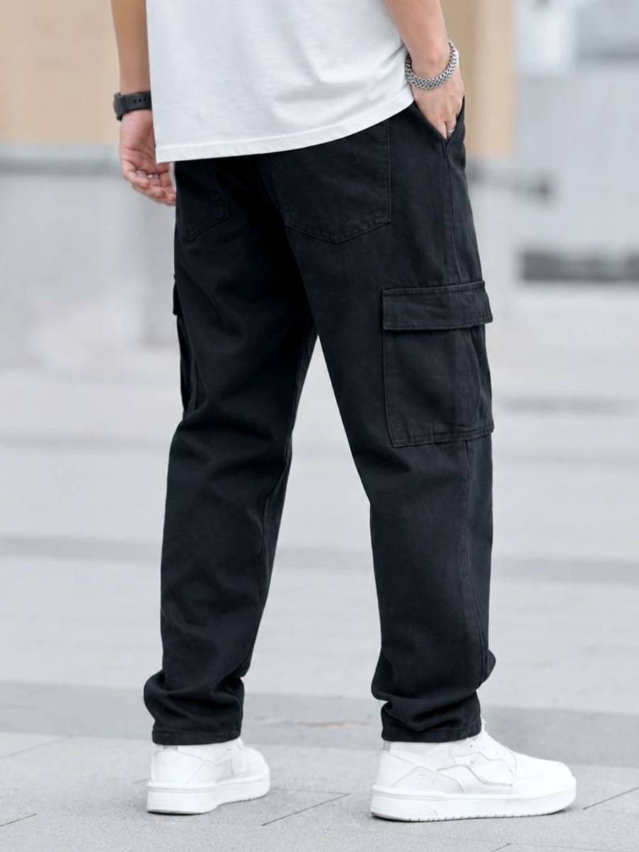 Playfeel Loose Fit Men Black Jeans — photo 2