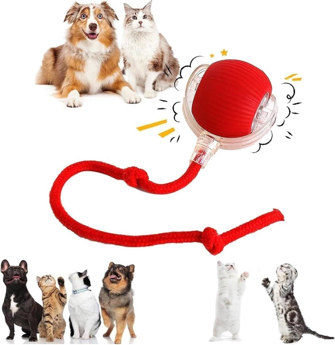 Elexa Interactive Rolling Ball Cat Toy | Relieves Boredom & Promotes Exercise Silicone, Plastic Ball For Dog & Cat — photo 5